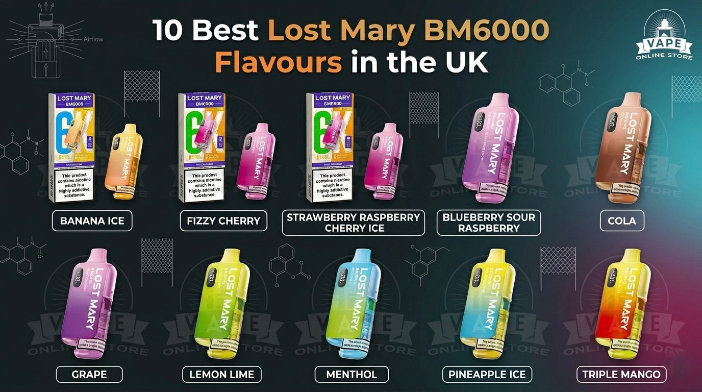 10 Best Lost Mary BM6000 Flavours UK 2026: Vape Online Store 10 Best Lost Mary BM6000 Flavours UK 2026: Vape Online Store