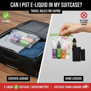 can i put an e cigarette in my checked bag Can I Put E-Liquid in My Suitcase?