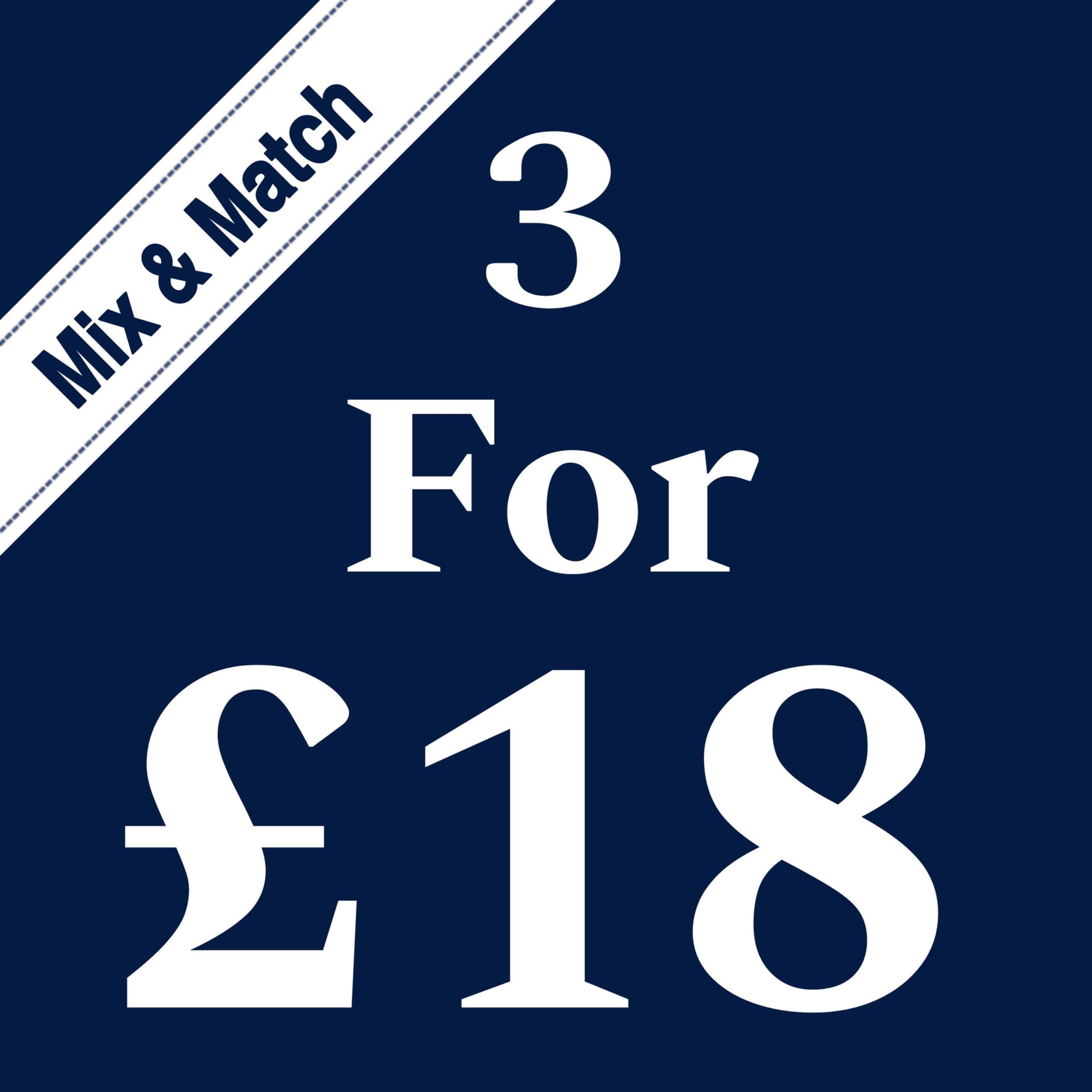 3 For £18