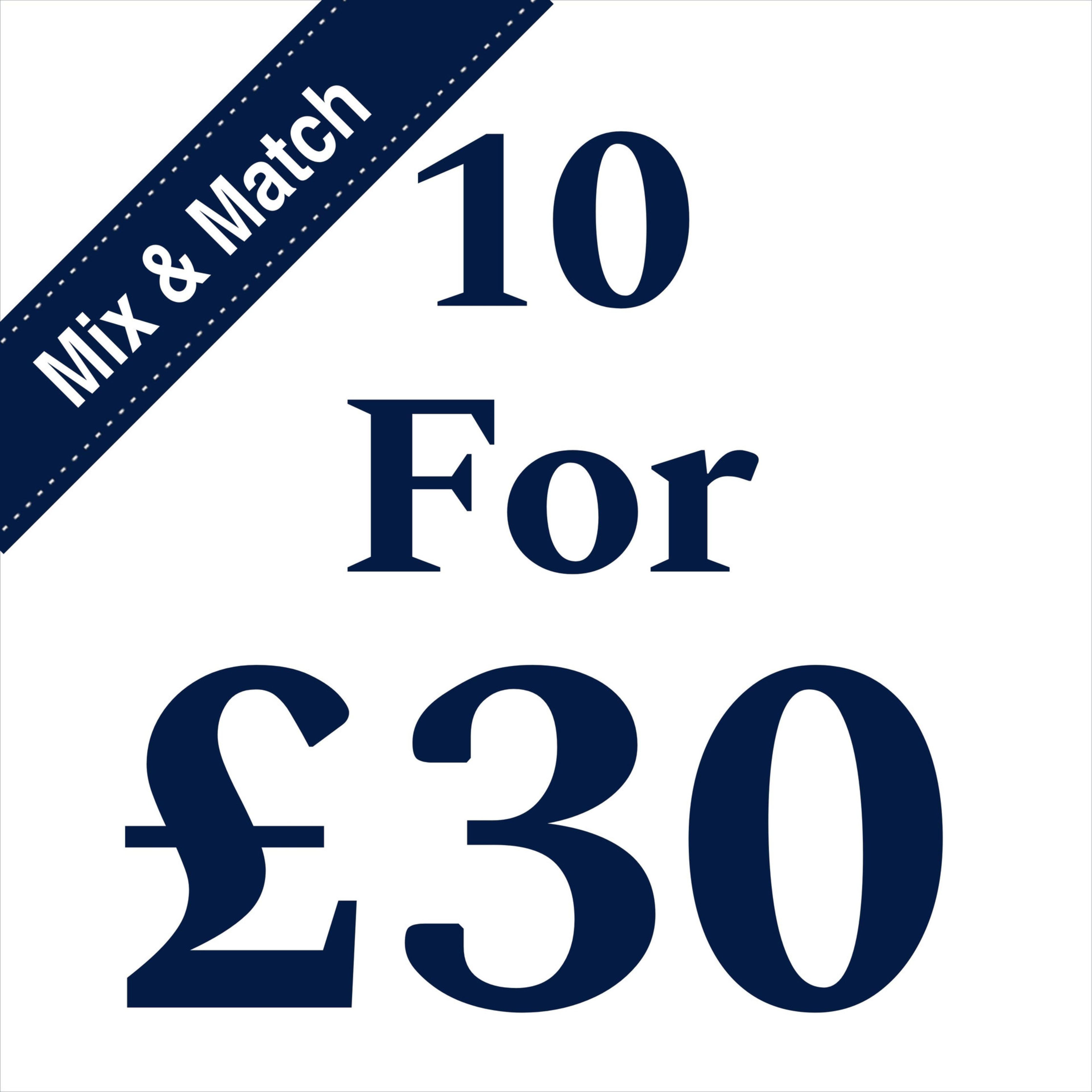 10 For £30
