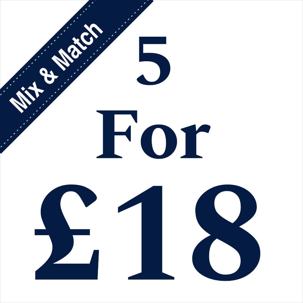 5 For £18