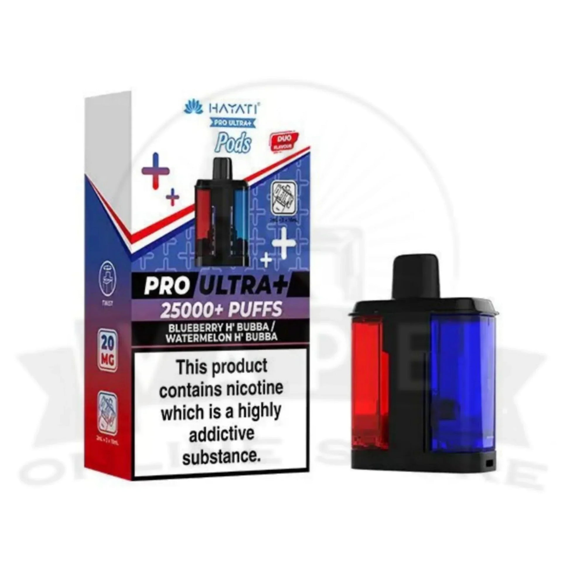Blueberry H bubba / Watermelon H bubba Hayati Pro Ultra Plus 25k Puffs Replacement Pods