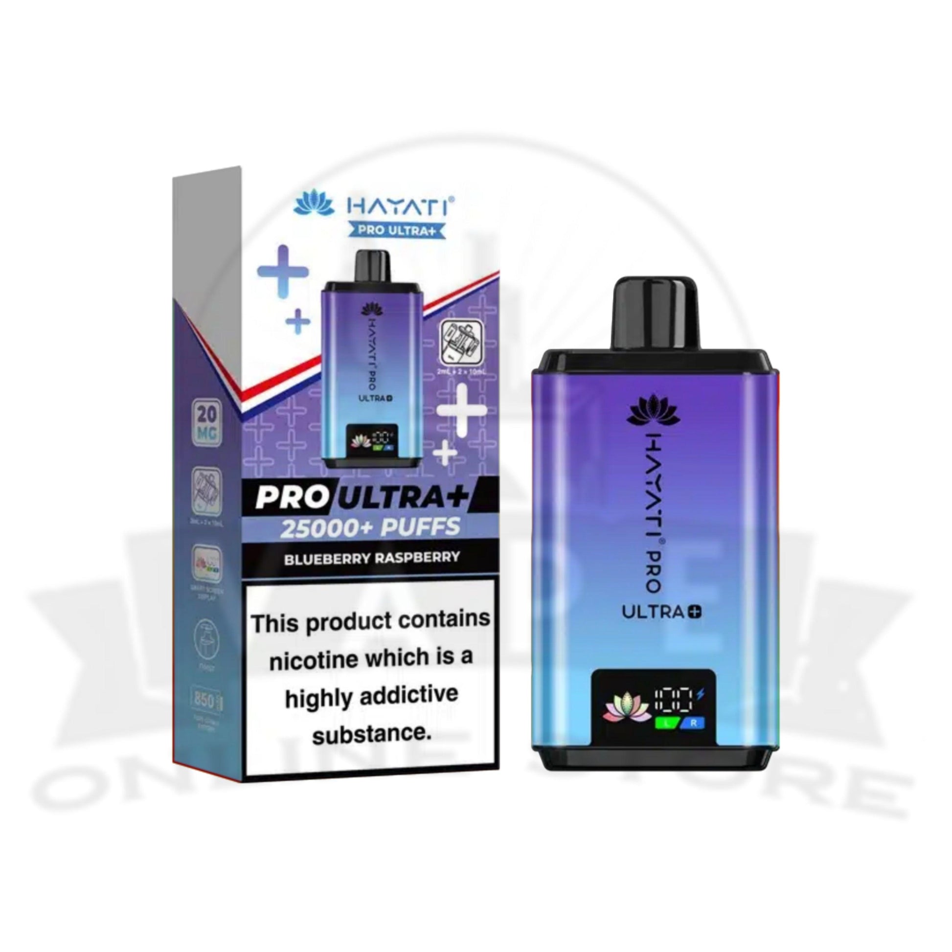 Blueberry Raspberry Hayati Pro Ultra Plus 25k Prefilled Pod Vape Kit