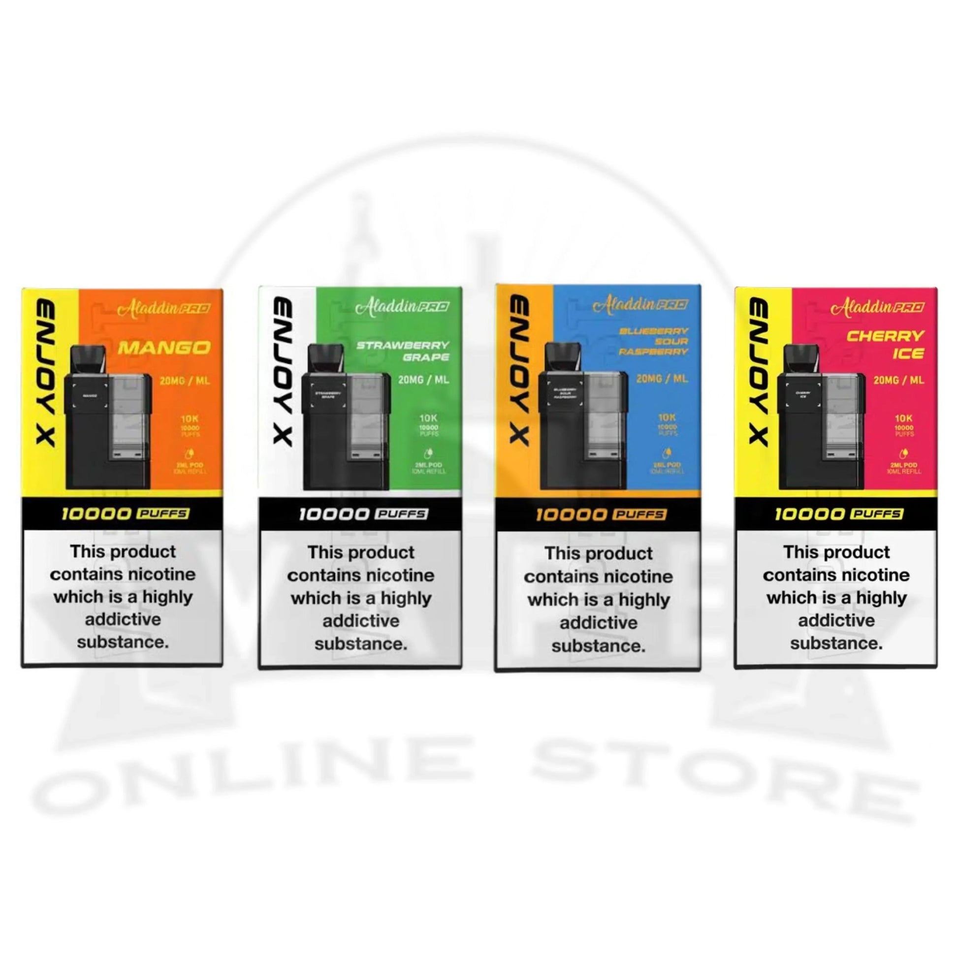 Box Of 10 Aladdin Pro Enjoy X 10000 Puffs Prefilled Replacement Pods