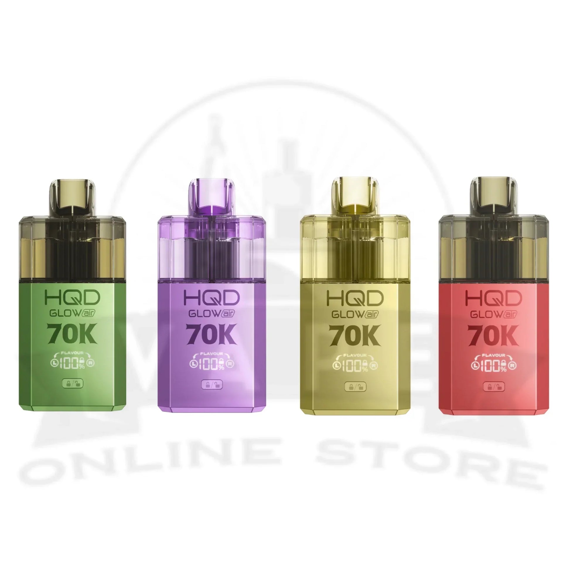 Box Of 5 HQD Glow Air 70K Puffs