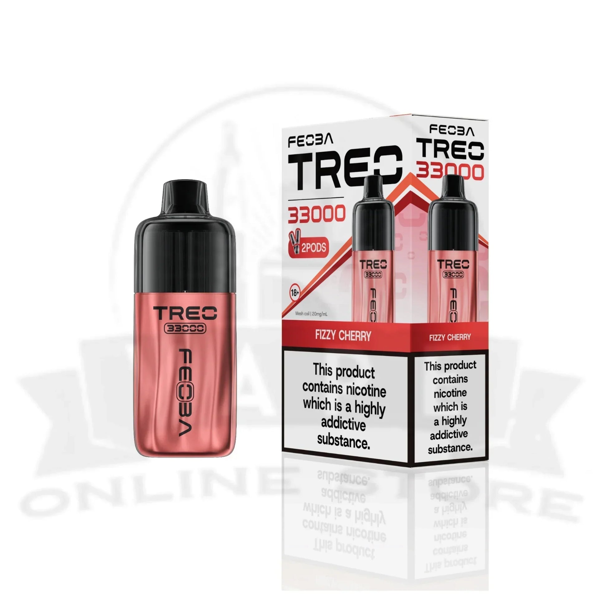 Fizzy Cherry Feoba Treo 33000 Puffs Prefilled Pod Kit