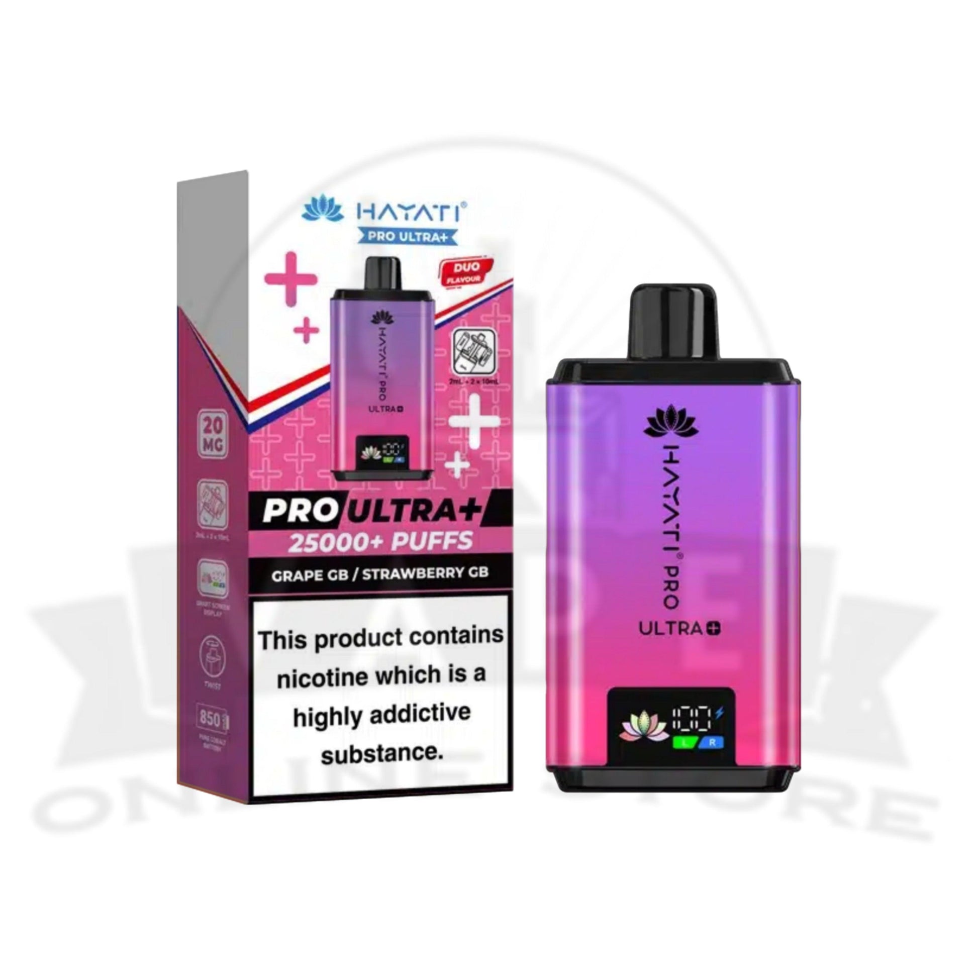 Grape GB / Strawberry GB Hayati Pro Ultra Plus 25000 Prefilled Pod Vape Kit