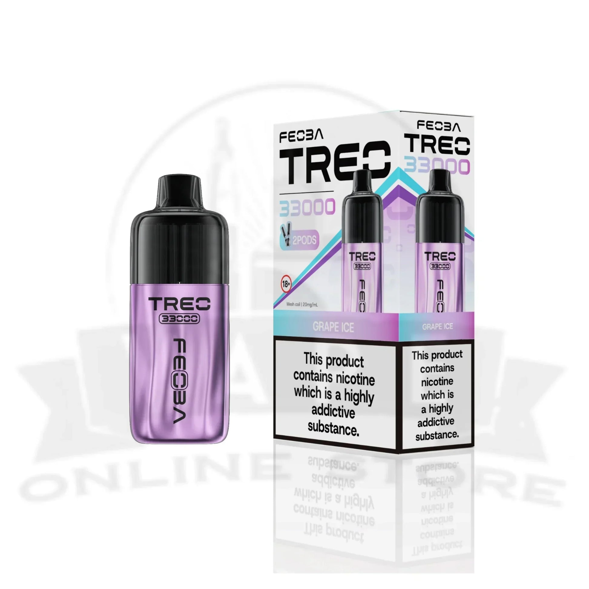 Grape Ice Feoba Treo 33000 Puffs Prefilled Pod Kit