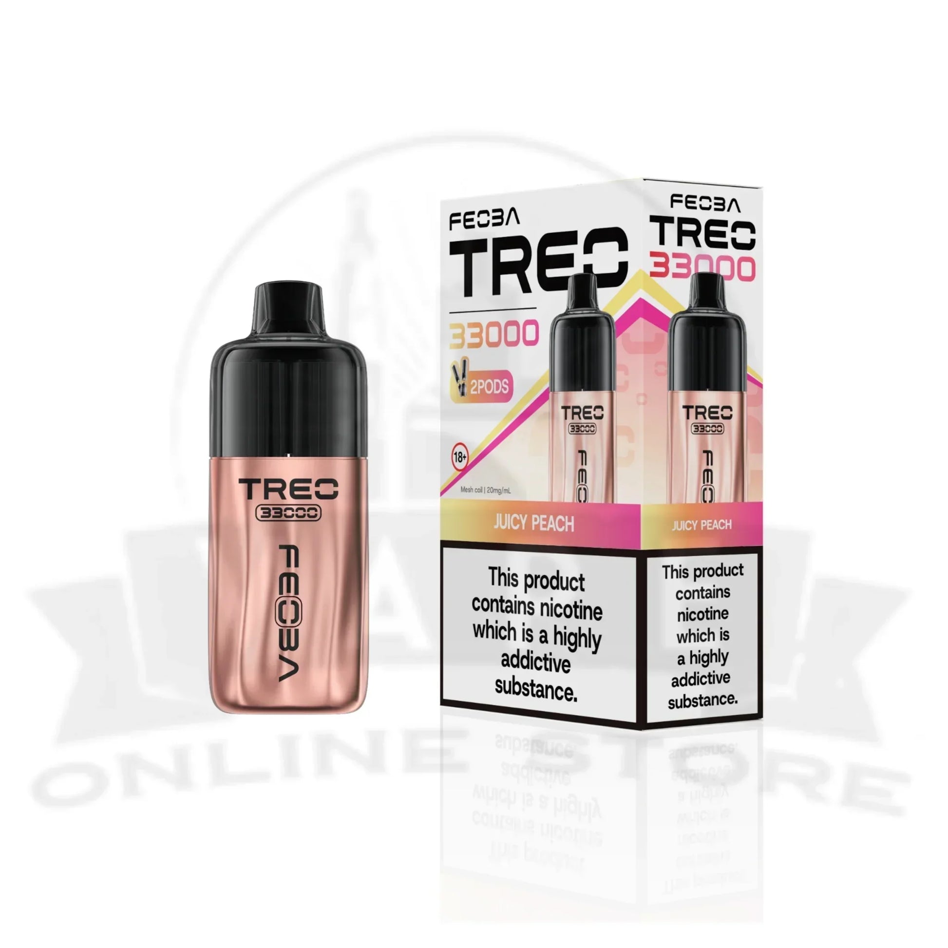 Juicy Peach Feoba Treo 33000 Puffs Prefilled Pod Kit