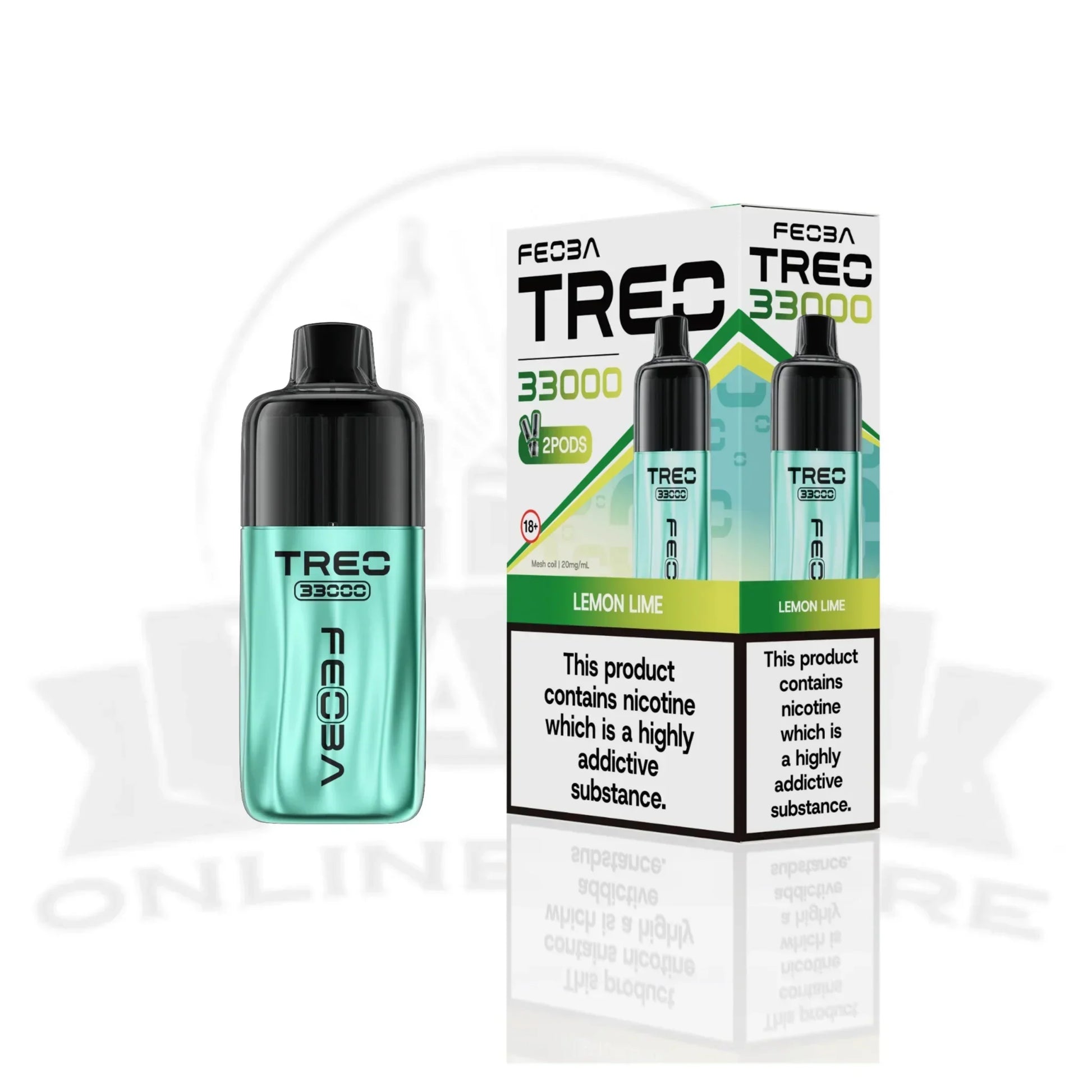 Lemon Lime Feoba Treo 33000 Puffs Prefilled Pod Kit