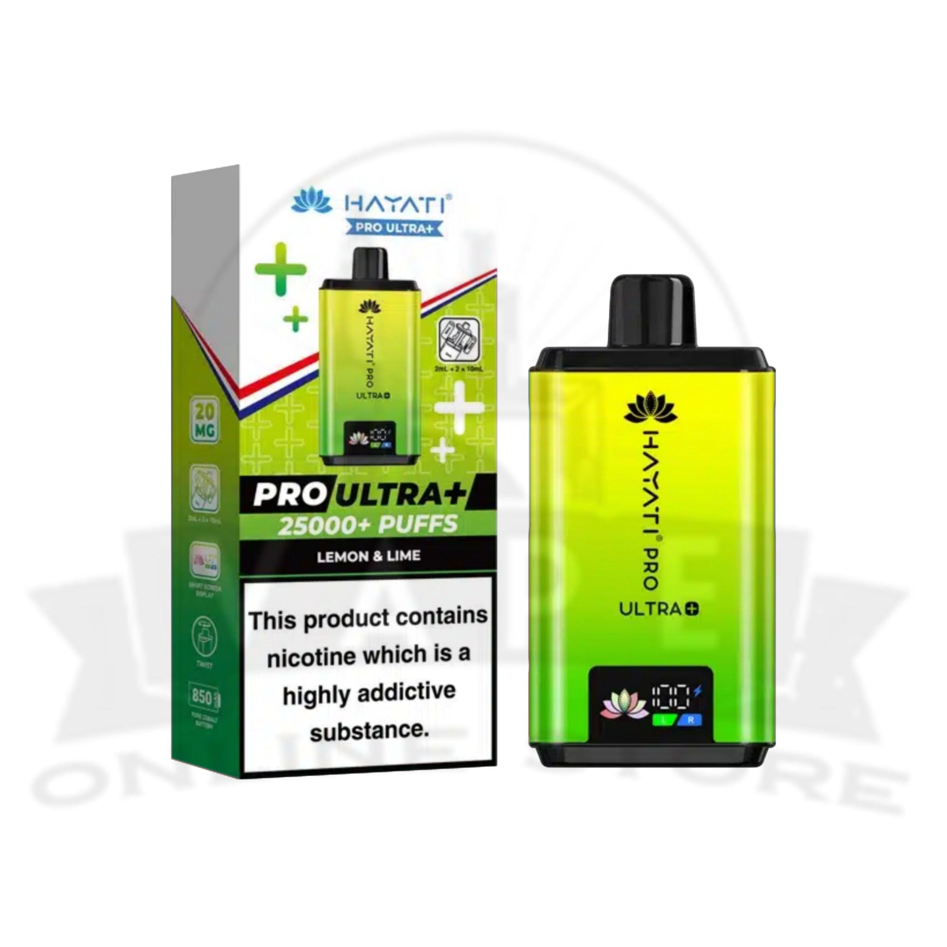 Lemon and Lime Hayati Pro Ultra Plus 25000 Prefilled Pod Vape Kit