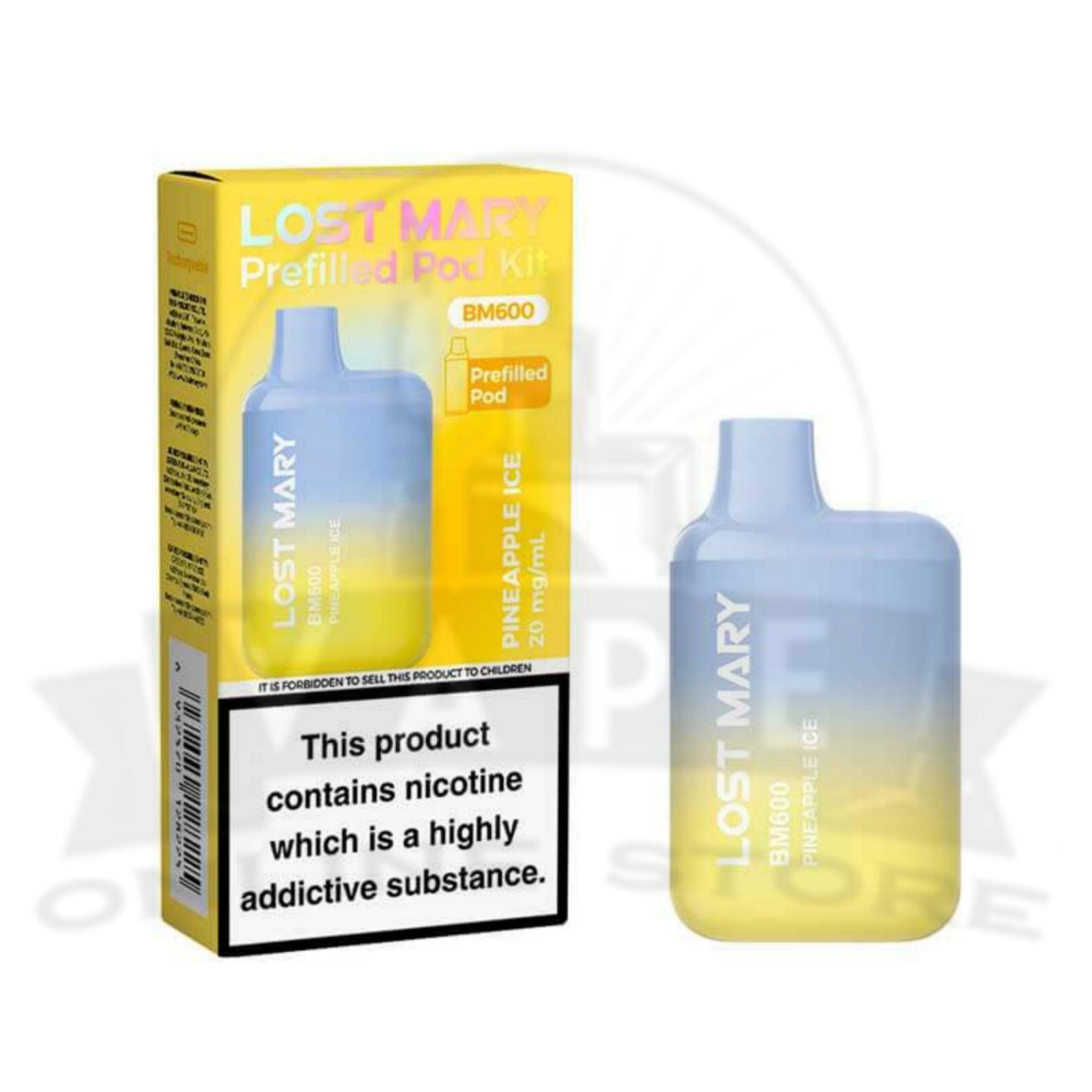 Pineapple Ice Lost Mary BM600 Prefilled Pod Kit Pineapple Ice Lost Mary BM600 Prefilled Pod Kit