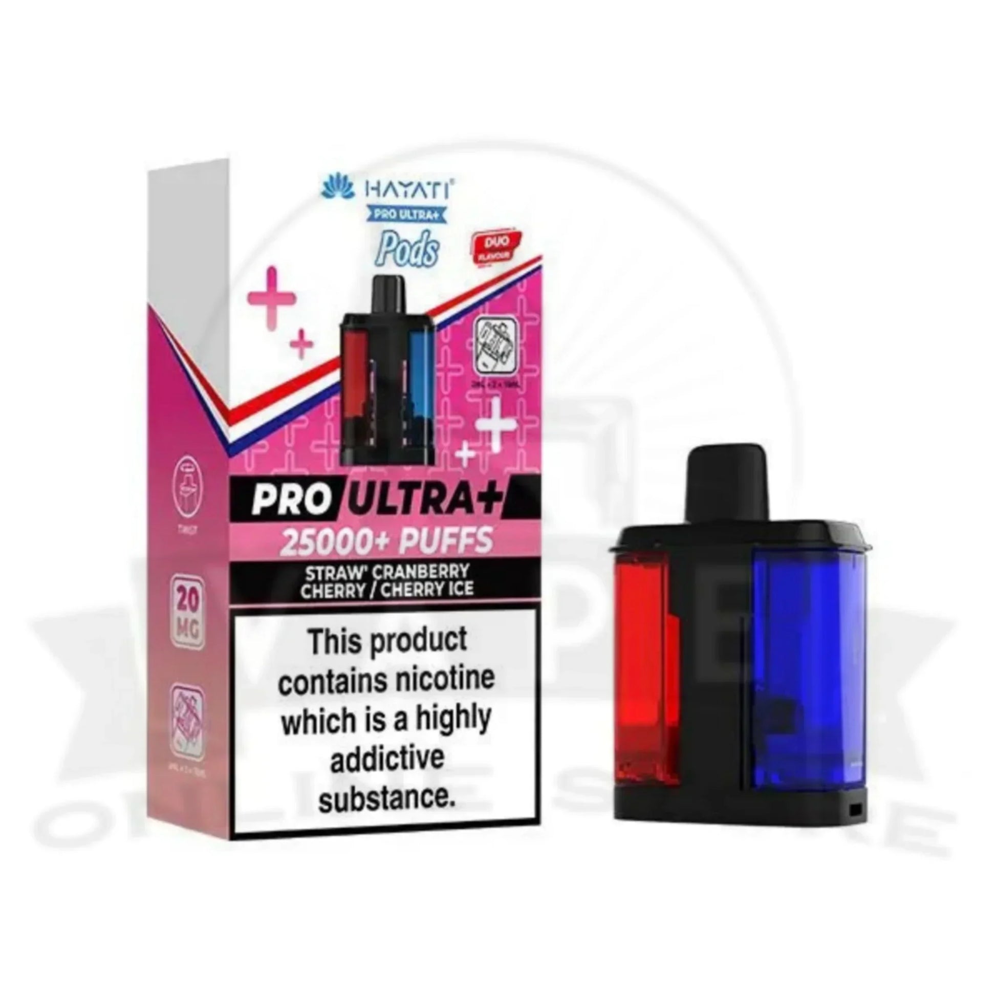 Straw Cranberry Cherry / Cherry Ice Hayati Pro Ultra Plus 25k Puffs Pods
