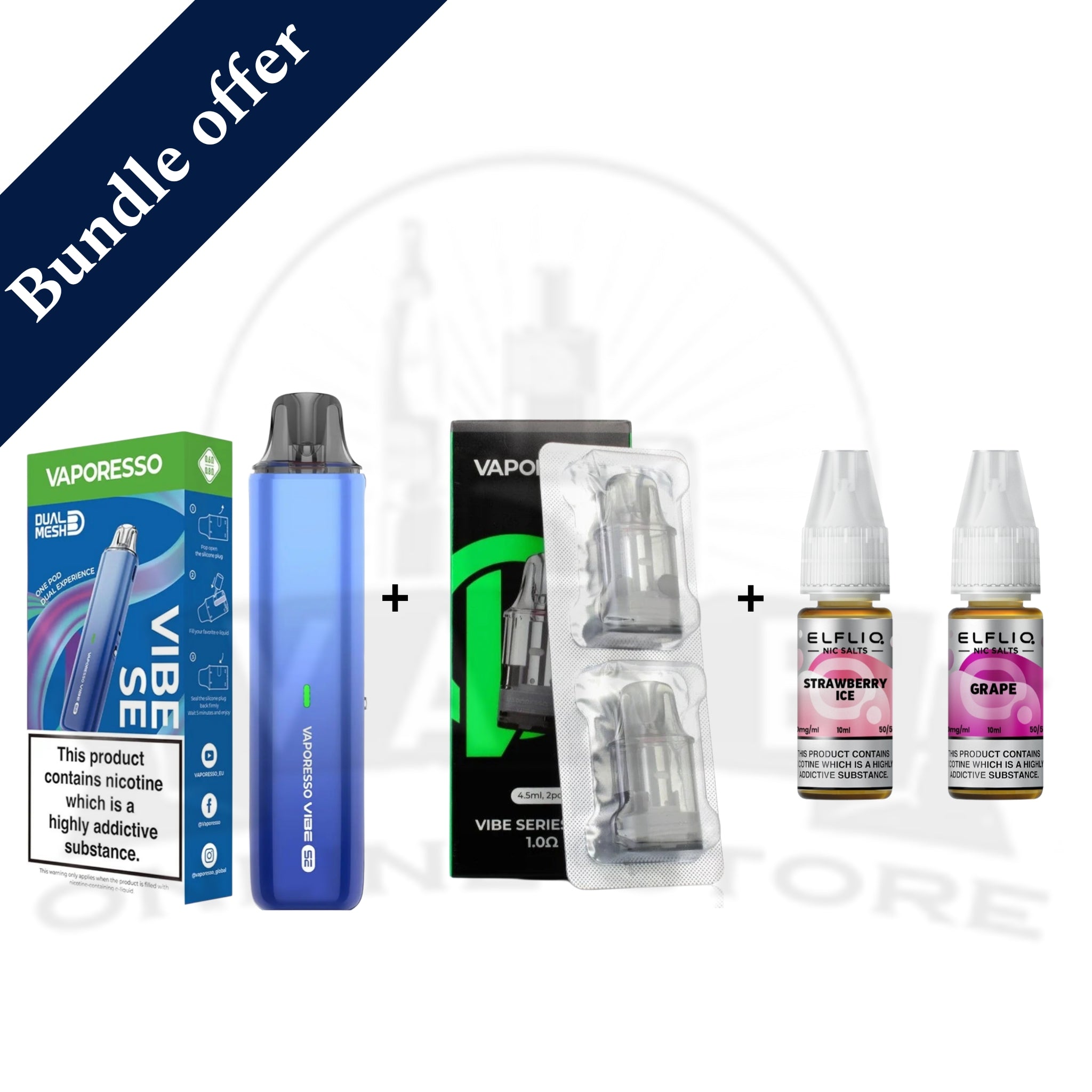 Vaporesso Vibe SE Pod Vape Kit + Pods + 2 Nic Salts Bundle