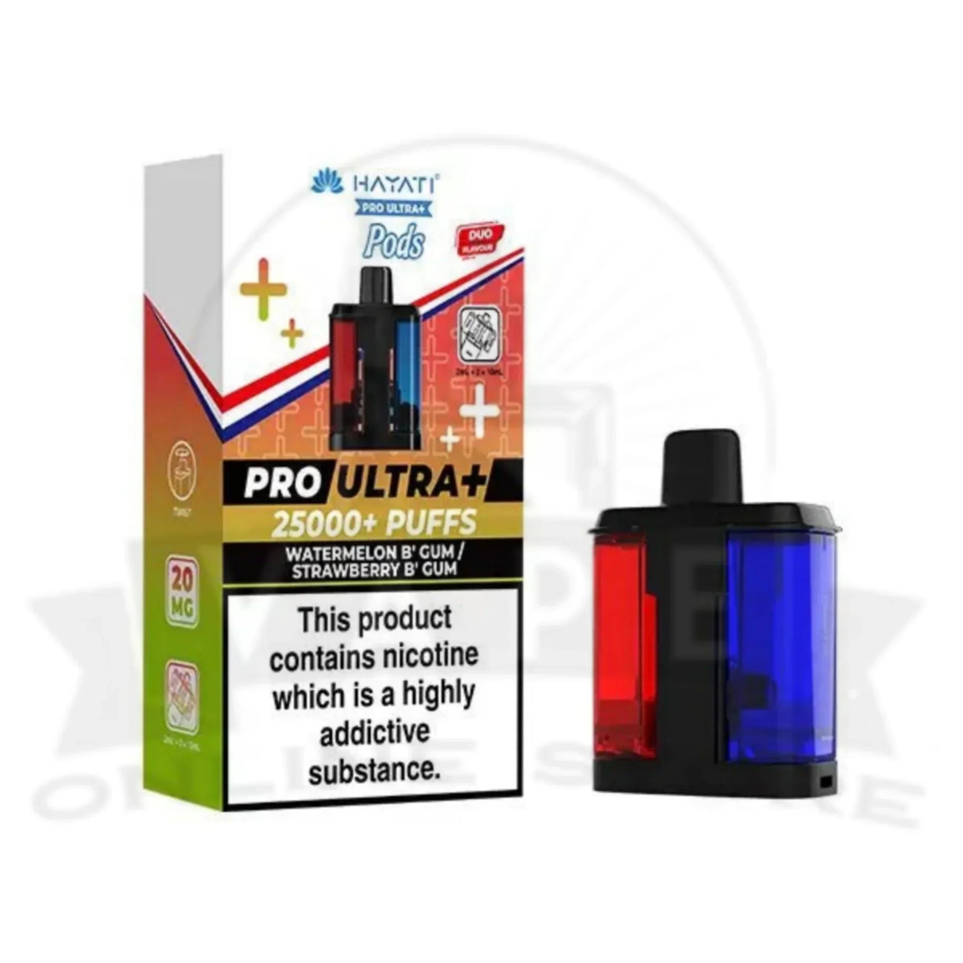 Watermelon B gum / Strawberry B gum Hayati Pro Ultra Plus 25k Puffs Pods