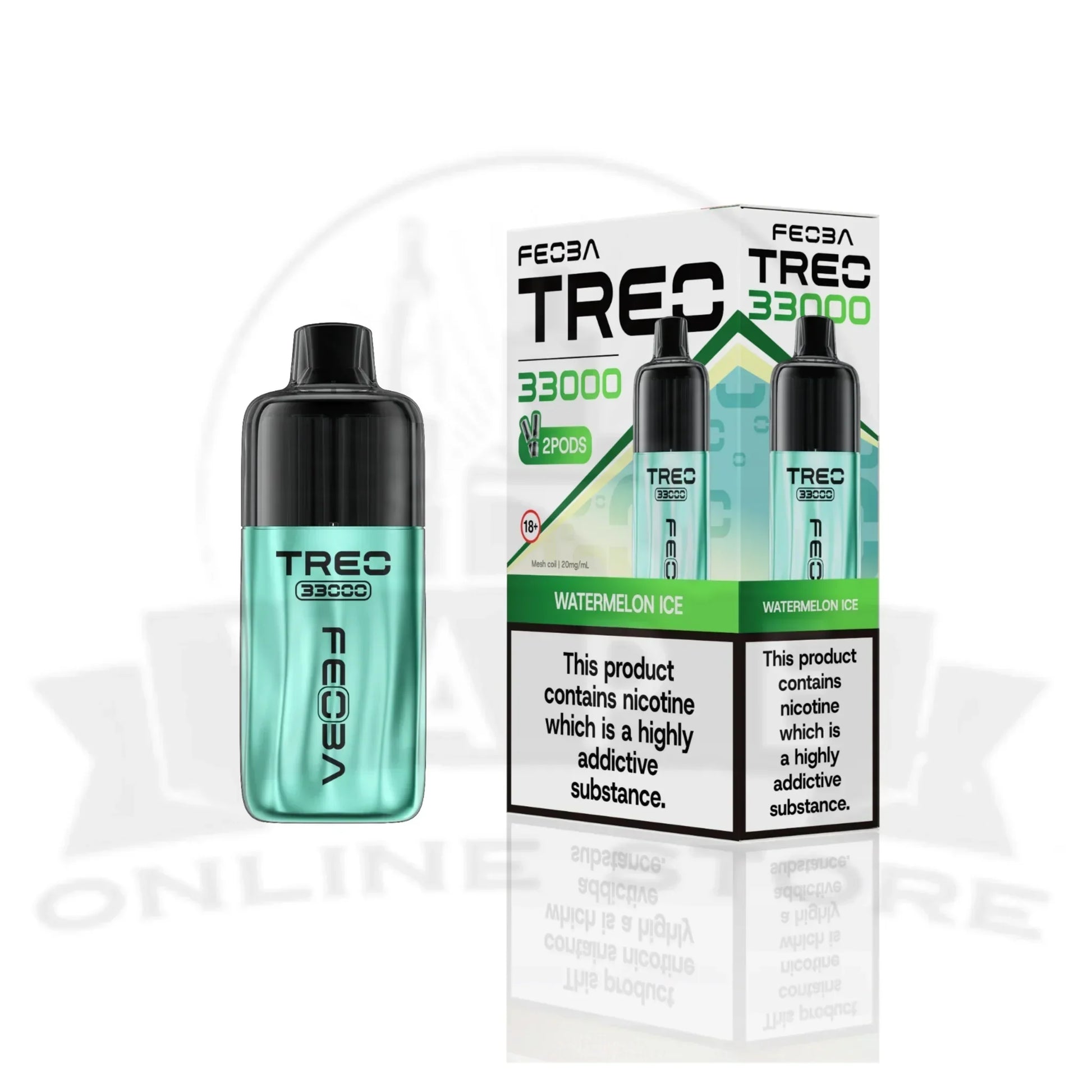 Watermelon Ice Feoba Treo 33000 Puffs Prefilled Pod Kit