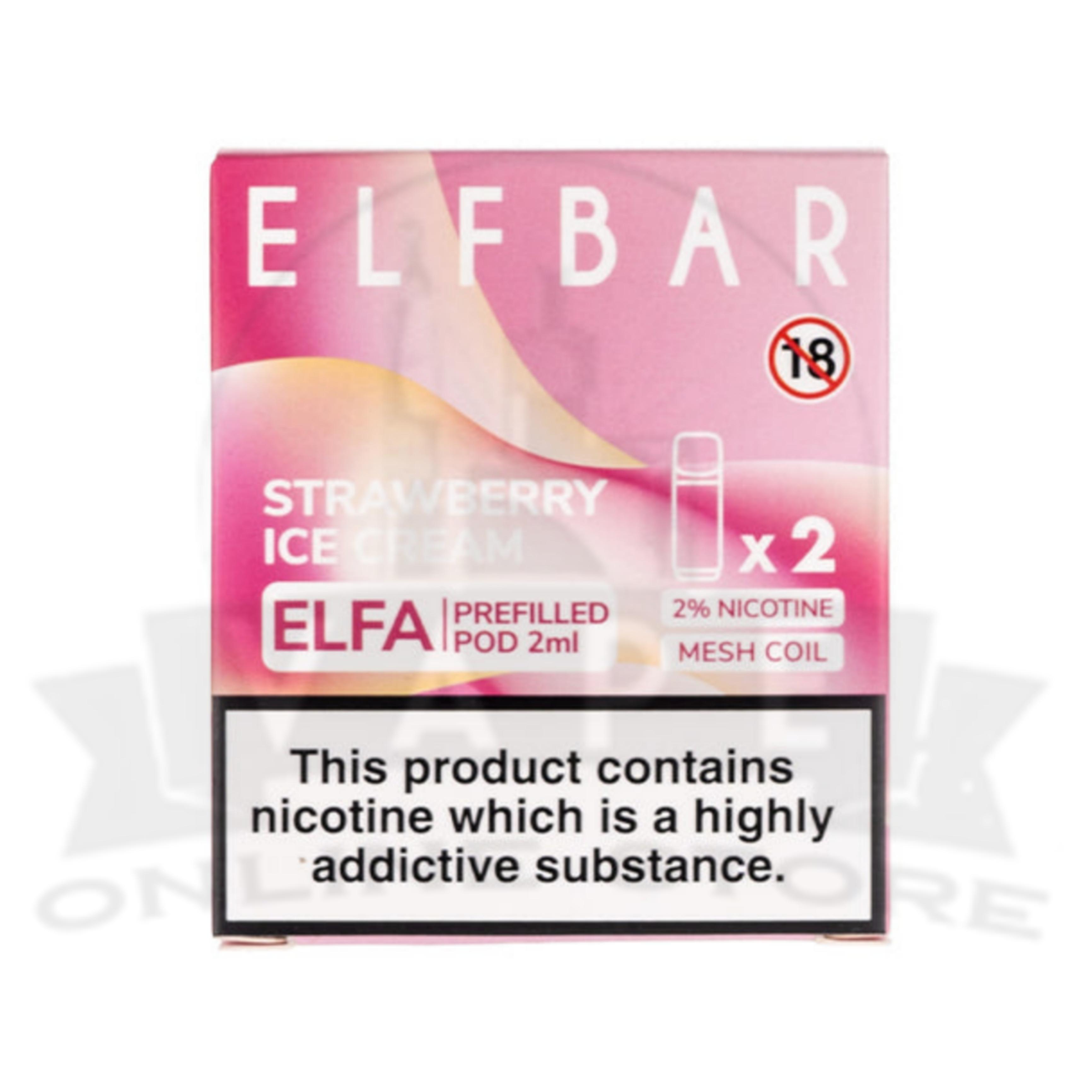 Strawberry Ice Cream Elfa Pre-filled Pods By Elf Bar Strawberry Ice Cream Elfa Pre-filled Pods By Elf Bar