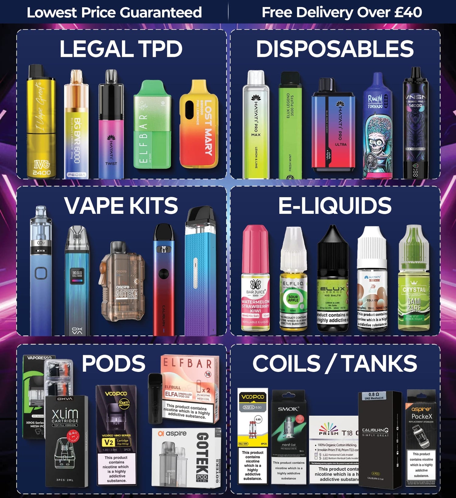 vape online store product category