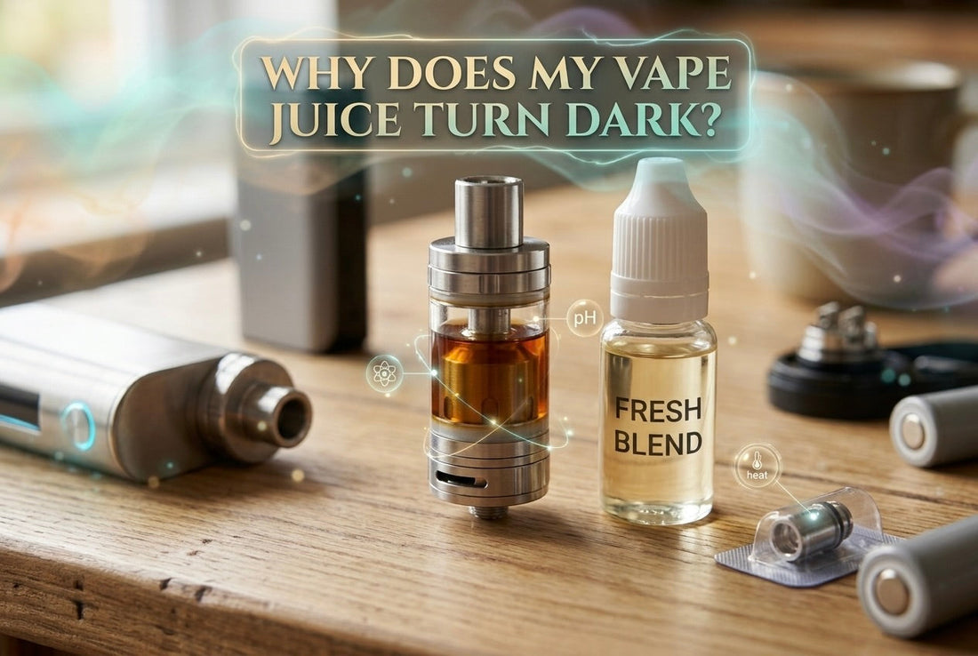 Why does my vape juice turn dark in the tank?