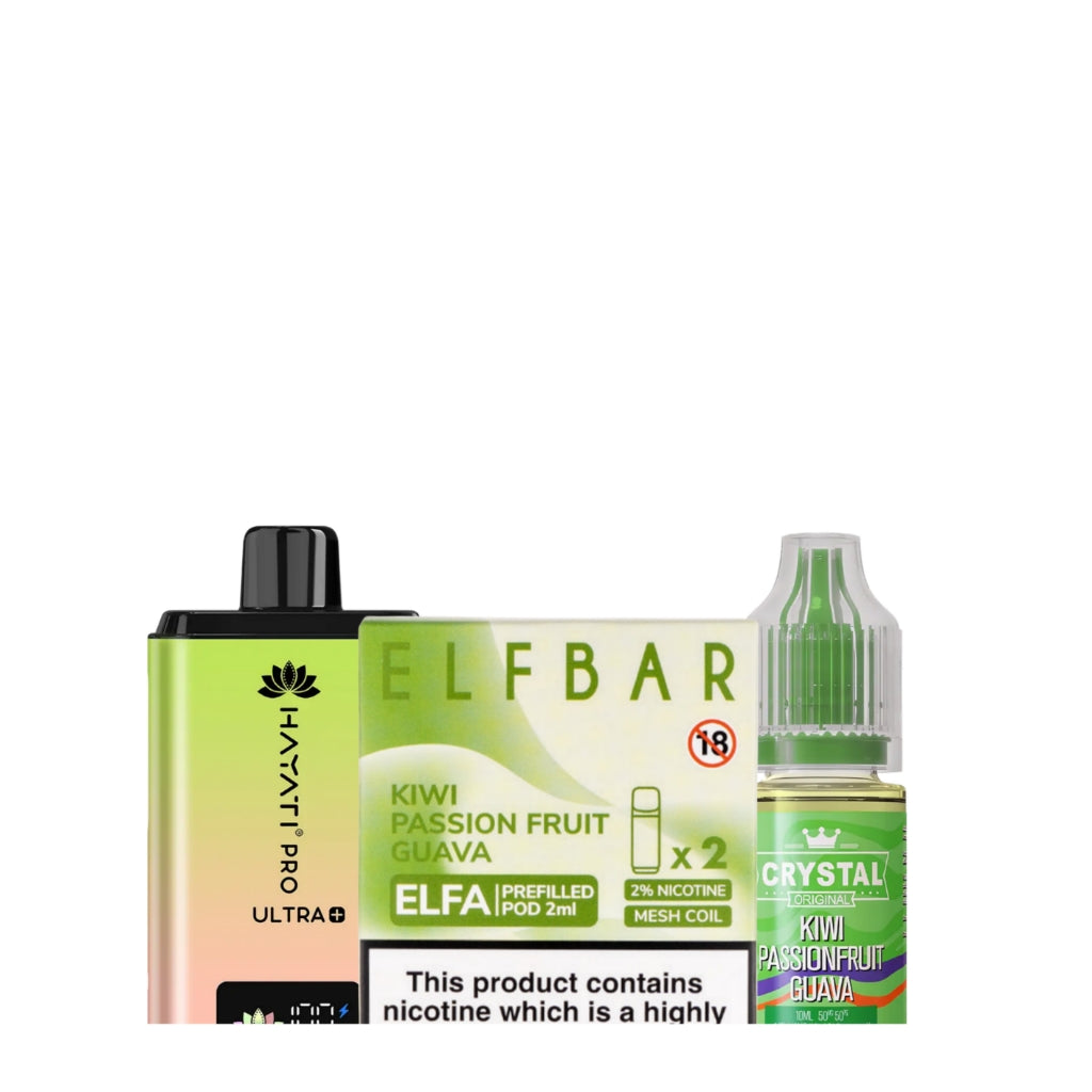 Kiwi Passion Fruit Guava Flavour Vape | Multi Brands