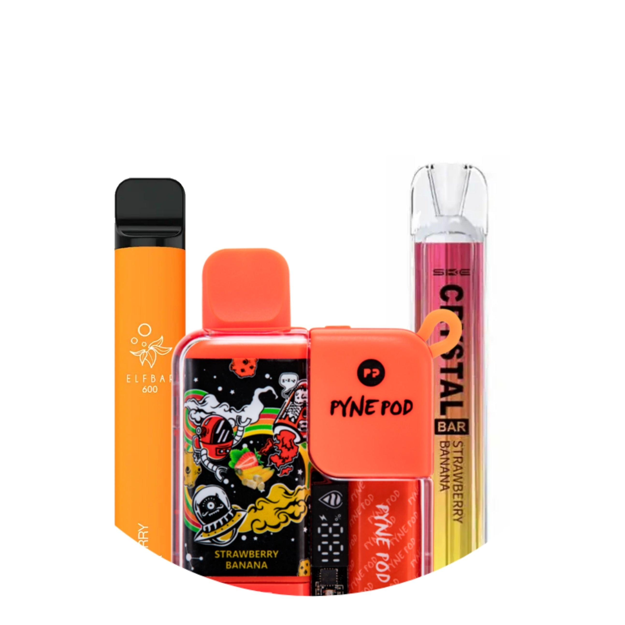 Strawberry Banana Flavour Vape | Multi Brands