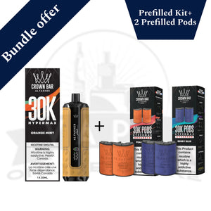 Al Fakher Crown Bar 30K Hypermax Pod Kit + 2 Pods | Bundle Vape Deal
