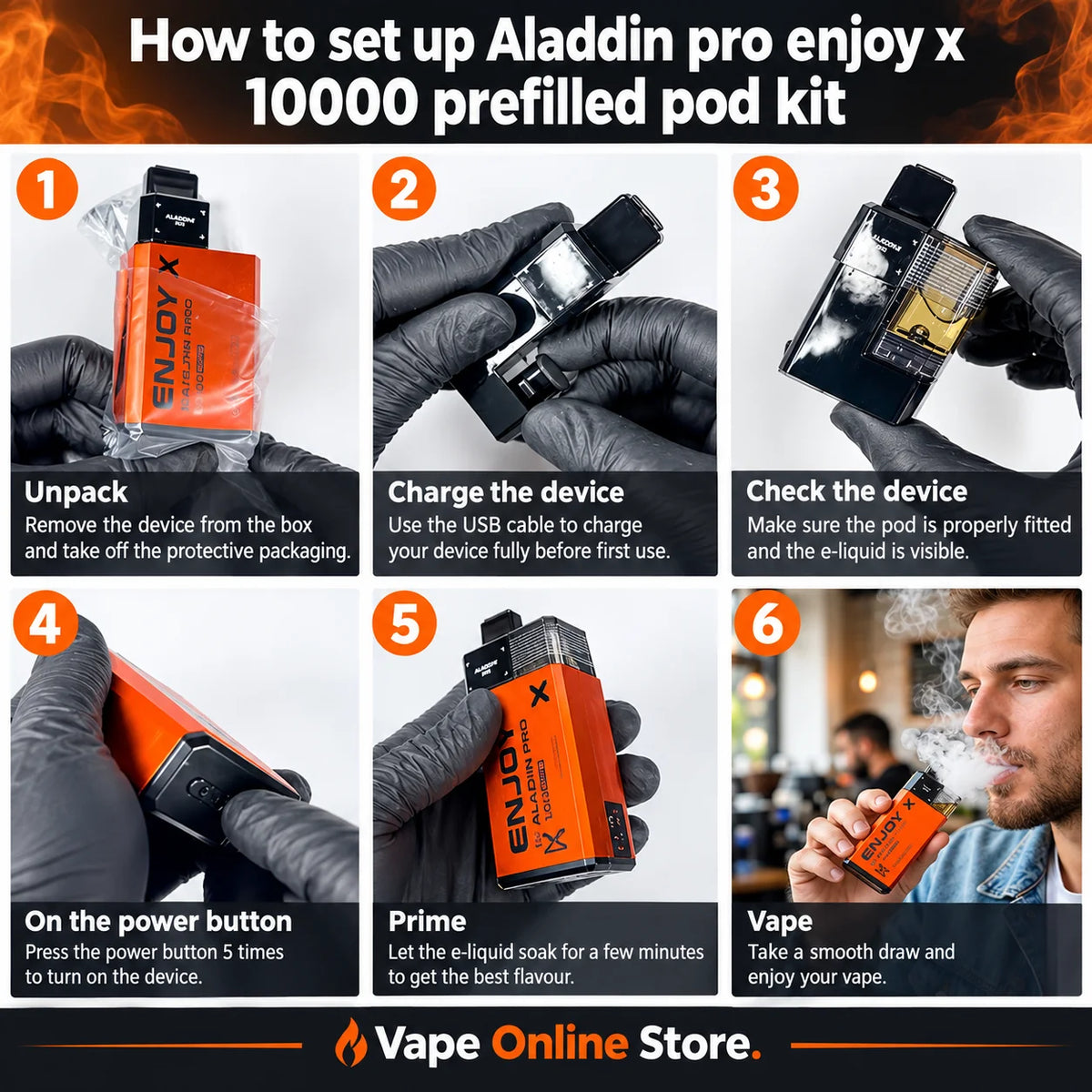 Aladdin Pro Enjoy X 10000 Vape | 3 for £24 Deal