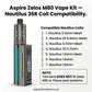 Aspire Zelos M80 vape kit Nautilus 3SR coil compatibility list with resistance options