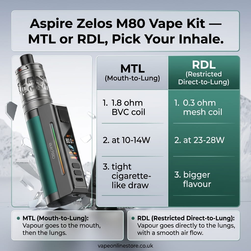 Aspire Zelos M80 Vape Kit