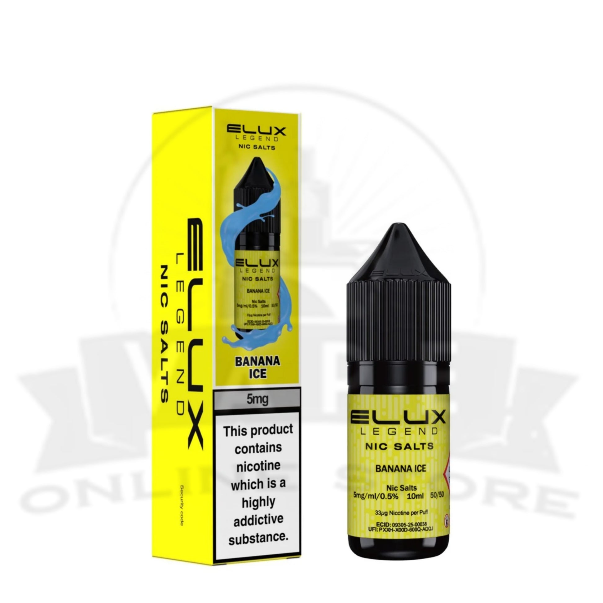 Banana Ice Elux Legend 10ml 5mg Nic Salts