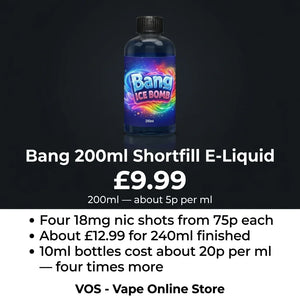 Bang 200ml Shortfill E-Liquid