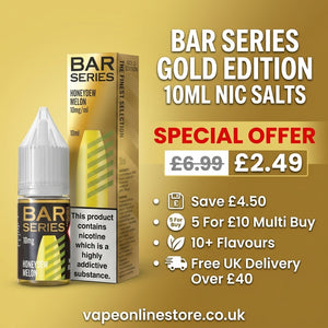 Bar Series Gold Edition 10ml Nic Salts E-Liquid