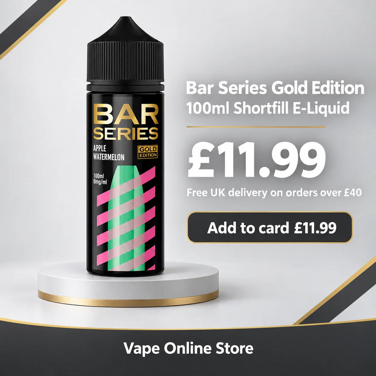 Bar Series Gold Edition 100ml Shortfill E-Liquid
