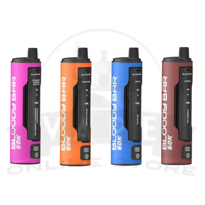 Box Of 5 Bloody Bar 60k Puff Prefilled 4 In 1 Pod Vape Kit - front view