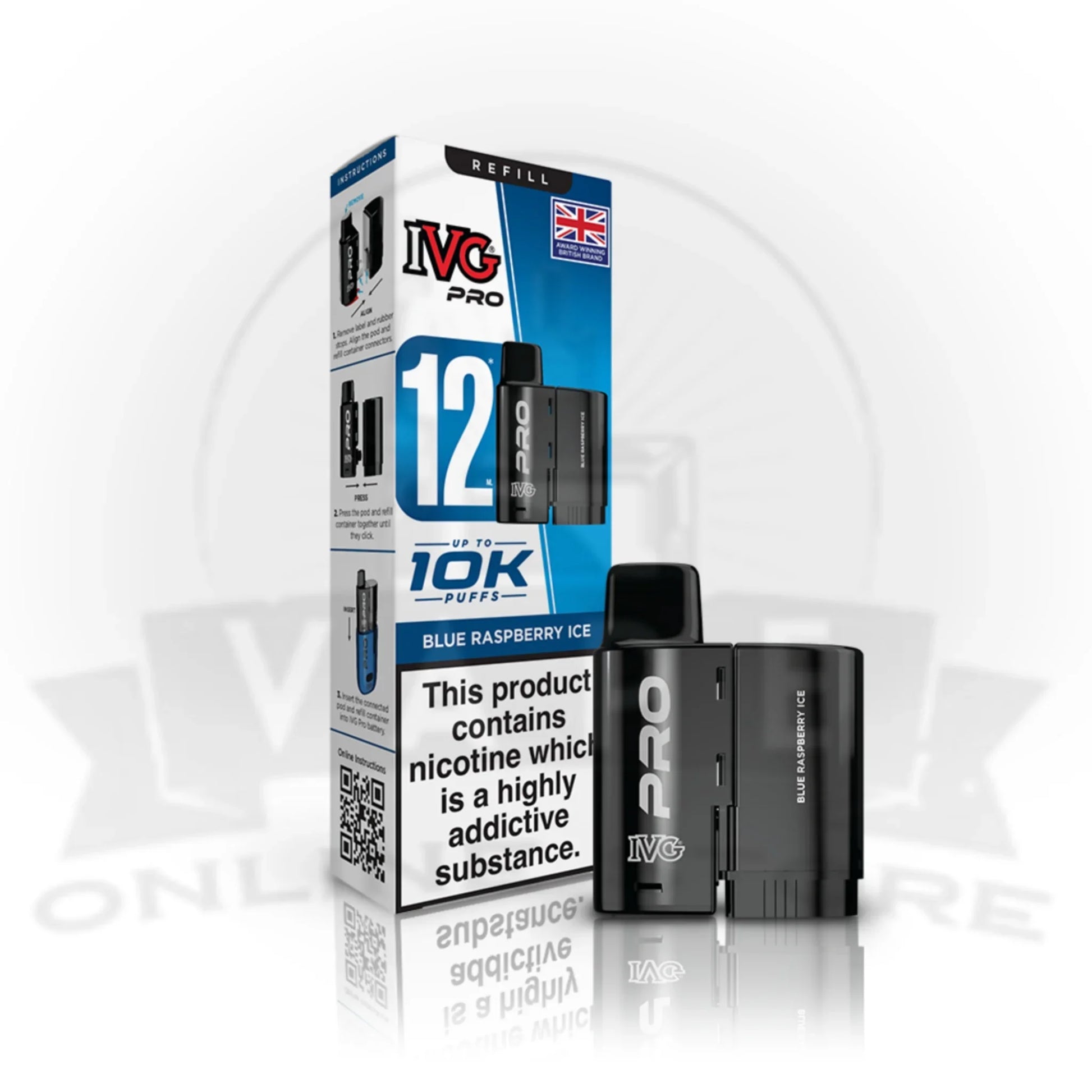 Blue Raspberry Ice IVG Pro 12 Pods
