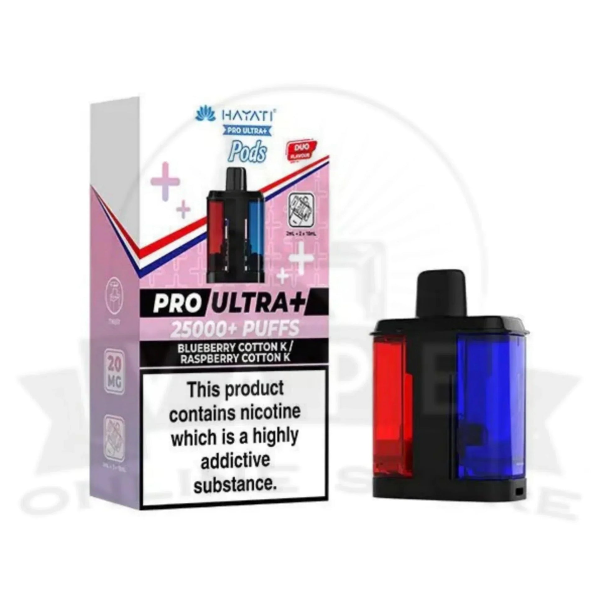 Blueberry Cotton K / Raspberry Cotton K Hayati Pro Ultra Plus 25000 Puffs Replacement Pods
