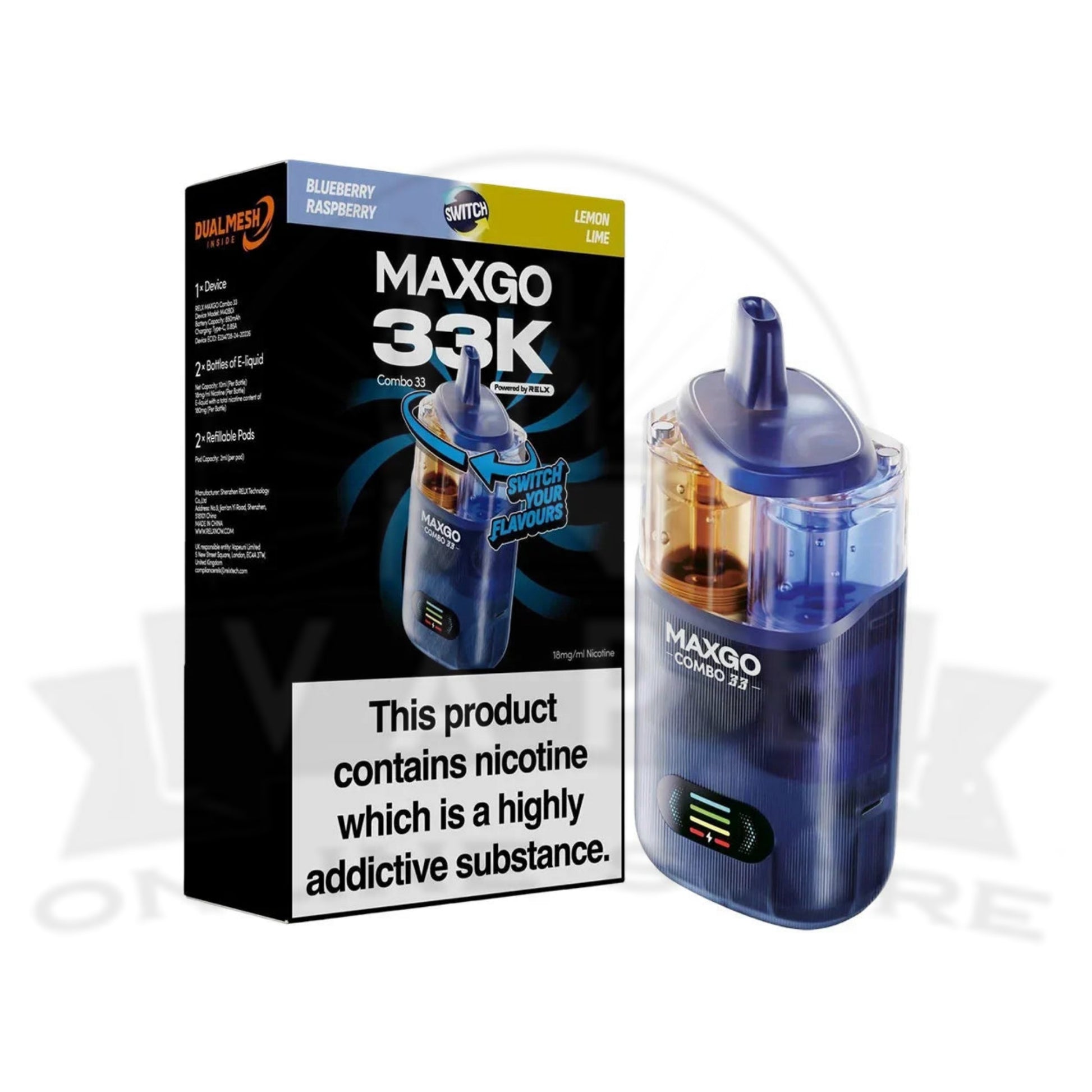 RELX MaxGo 33K Vape Combo | Clearance Price £7.99
