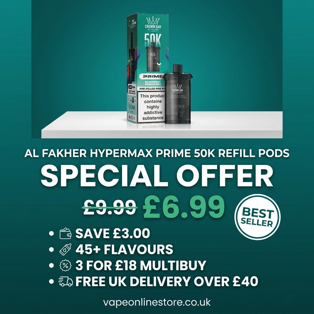 Box Of 10 Al Fakher 50K Hypermax Prime Refill Pods