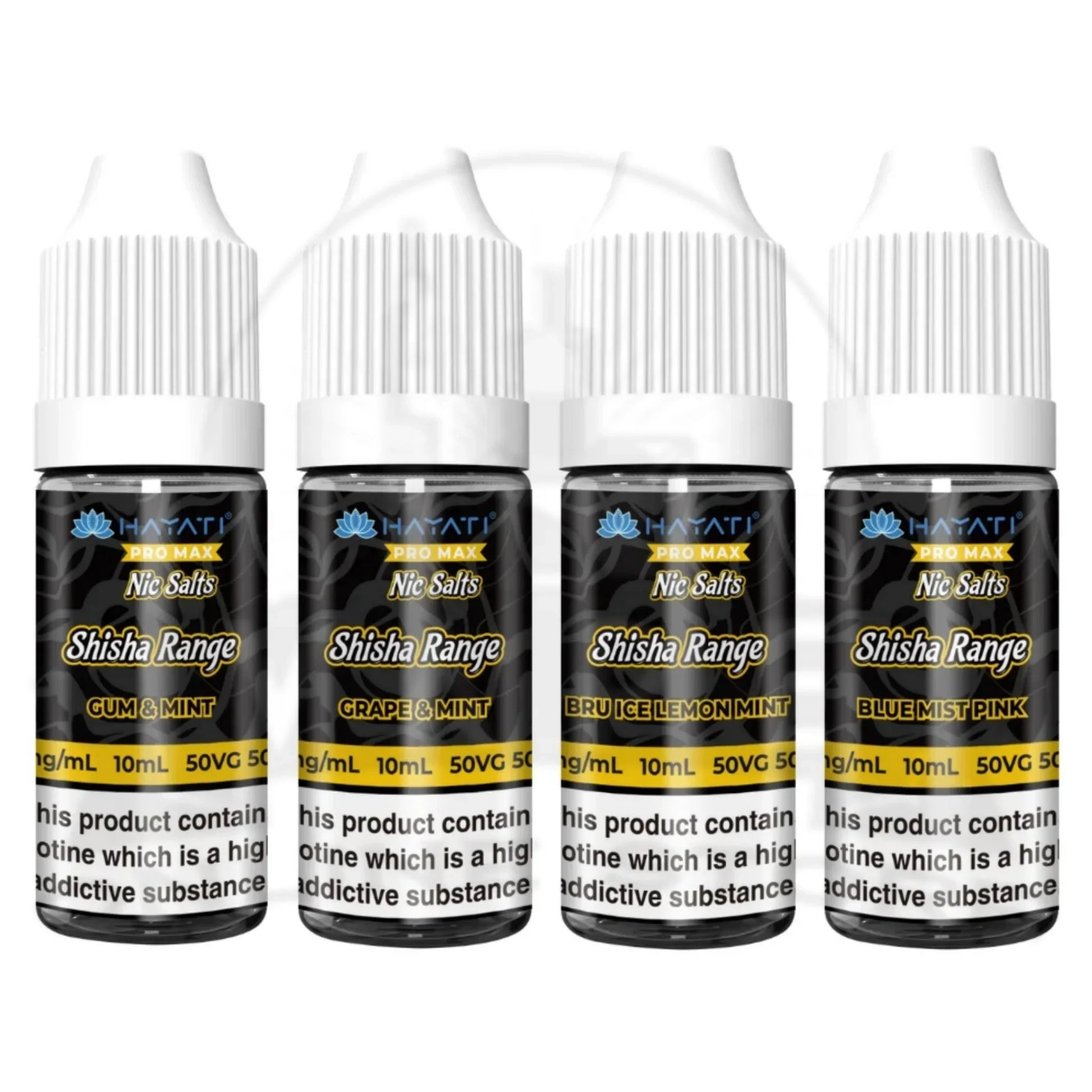 Box Of 10 Hayati Pro Max Shisha Range 10ml Nic Salts E Liquid