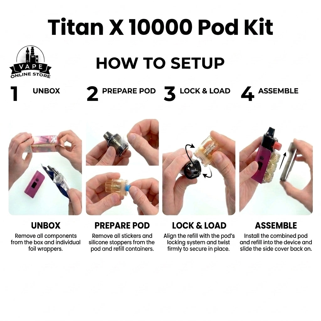 Box Of 10 Titan X 10k Prefilled Pod Kit | Free UK Delivery