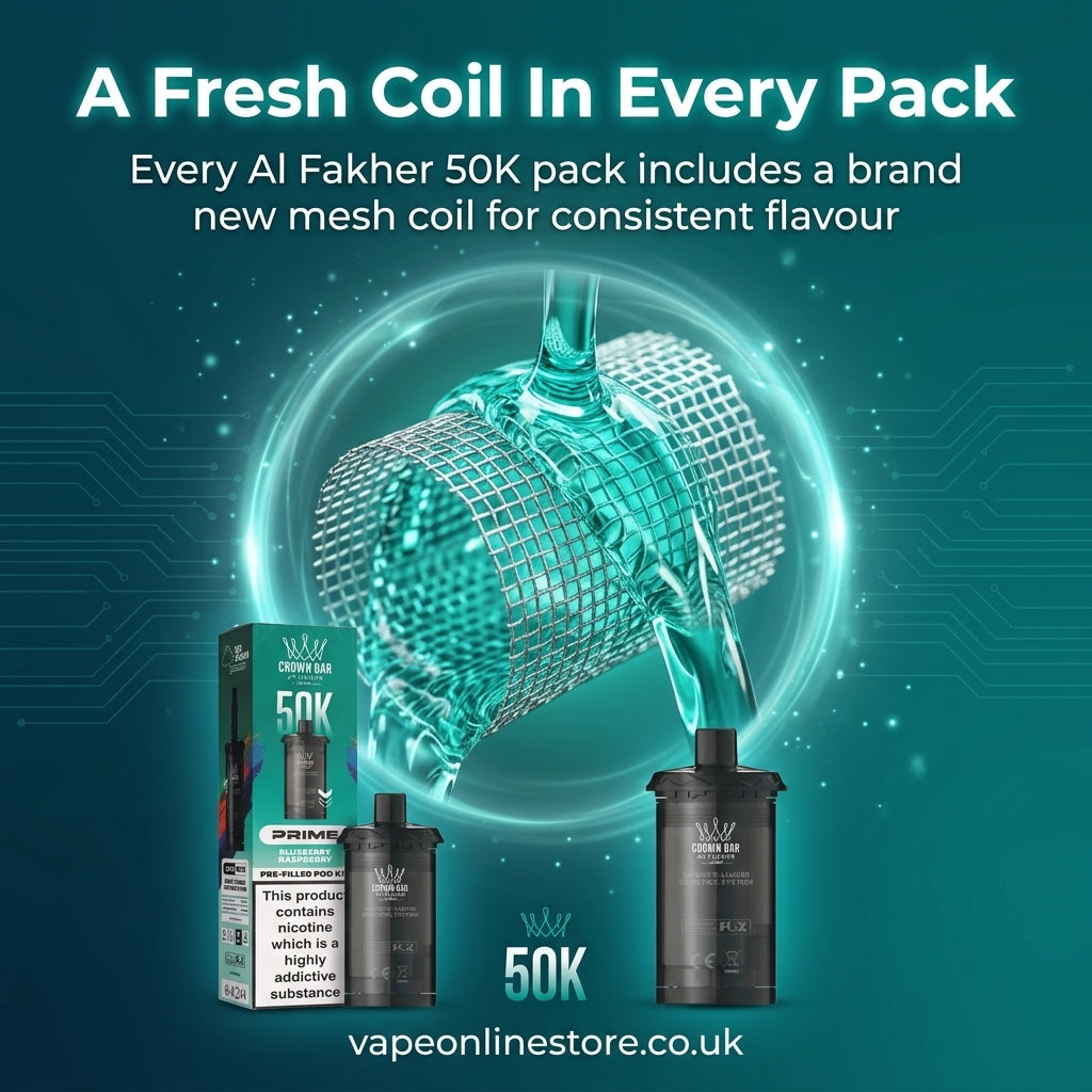 Box Of 5 Al Fakher 50K Hypermax Prime Refill Pods