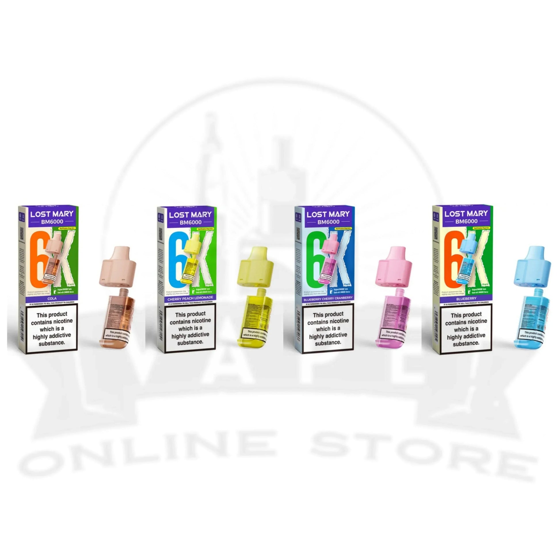 Box of 10 Lost Mary BM6000 Reusable Pods | Bulk Buy Price Box of 10 Lost Mary BM6000 Reusable Pods | Bulk Buy Price