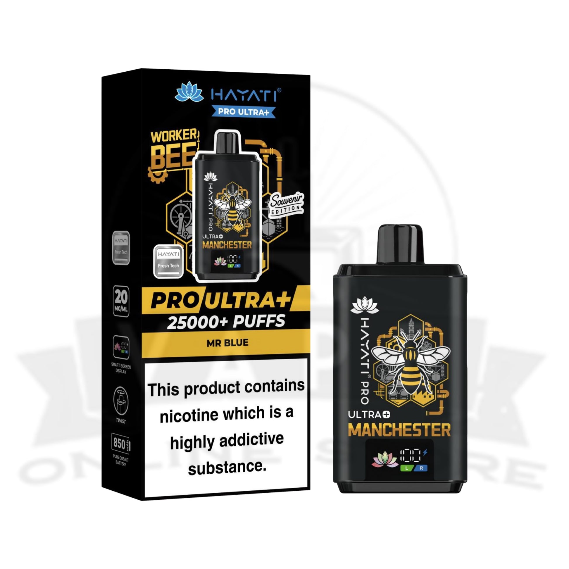 BOX OF 10 Hayati Pro Ultra Plus 25000 Puffs Pod Vape Kit