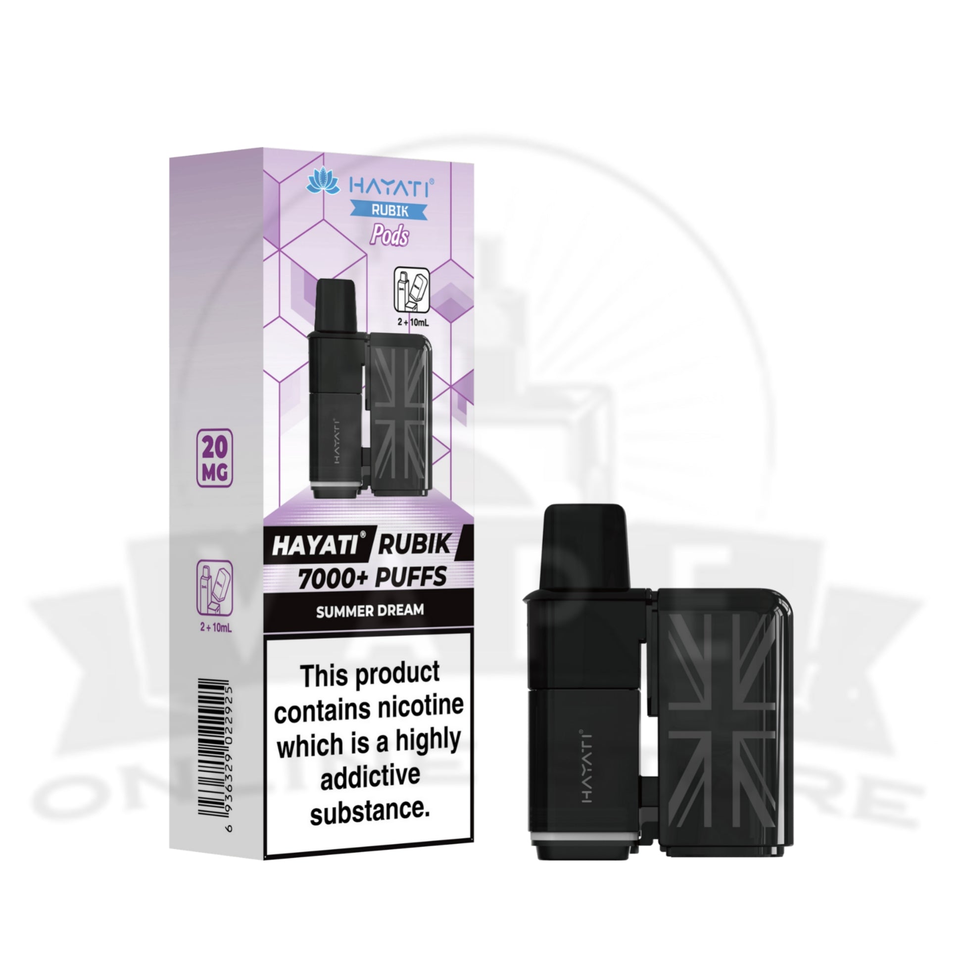 Box Of 10 Hayati Rubik 7000 Prefilled Refill Pods