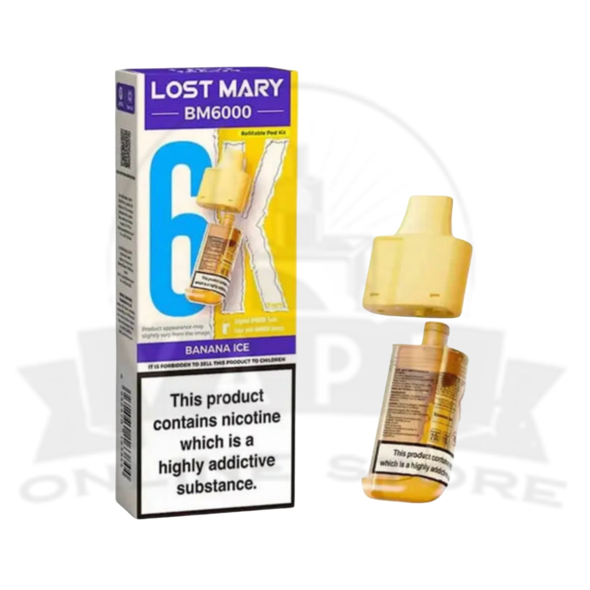 Box Of 5 Reusable Lost Mary BM6000 Prefilled Replacement Pods