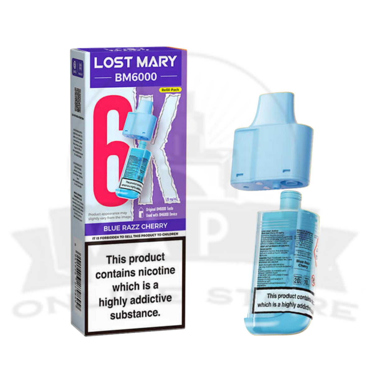 Box Of 5 Reusable Lost Mary BM6000 Prefilled Replacement Pods