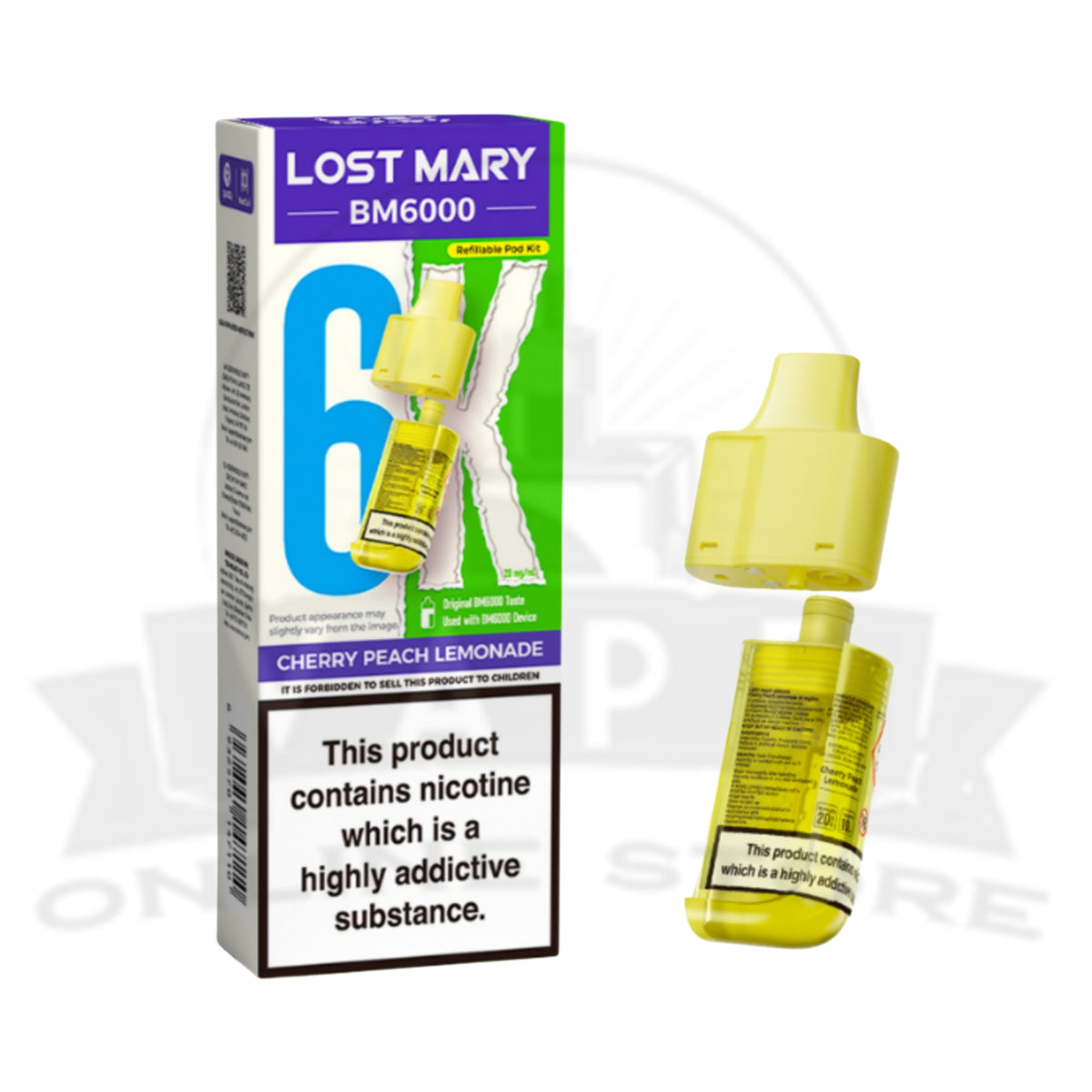 Box Of 5 Reusable Lost Mary BM6000 Prefilled Replacement Pods
