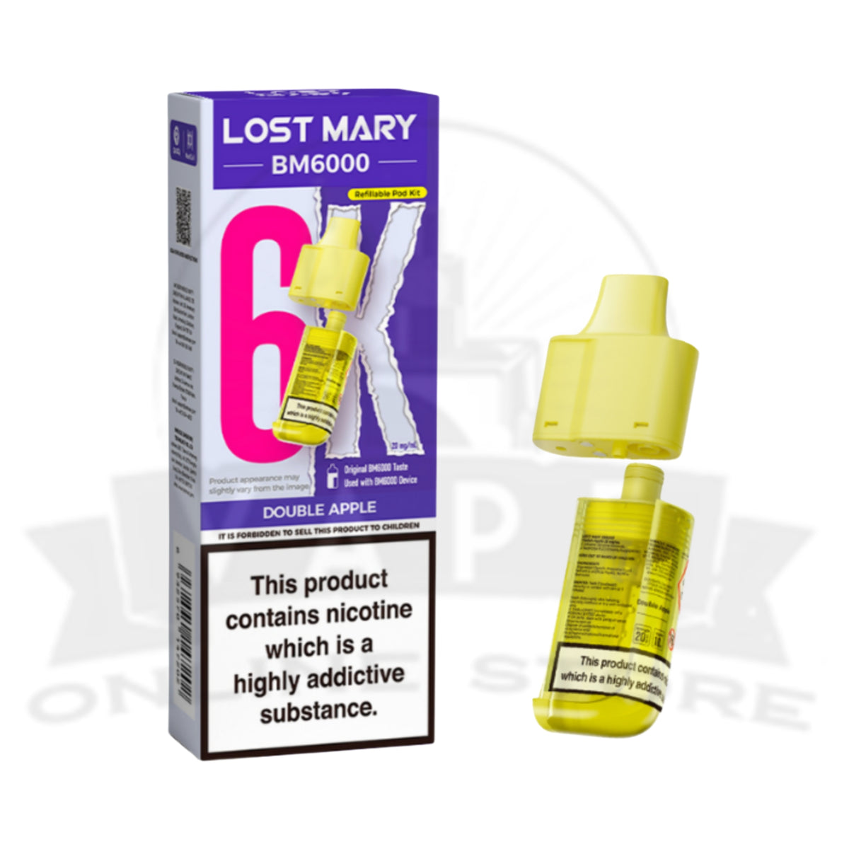 Box Of 5 Reusable Lost Mary BM6000 Prefilled Replacement Pods