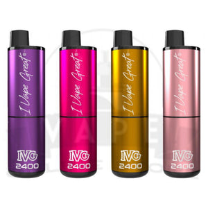 Box Of 5 IVG 2400 Puffs Rechargeable Pod Vape Kit