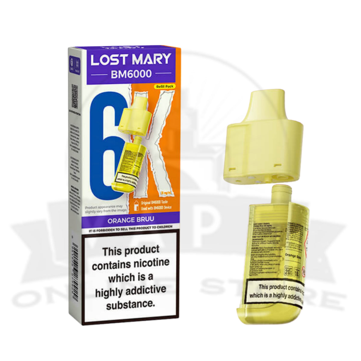 Box Of 5 Reusable Lost Mary BM6000 Prefilled Replacement Pods